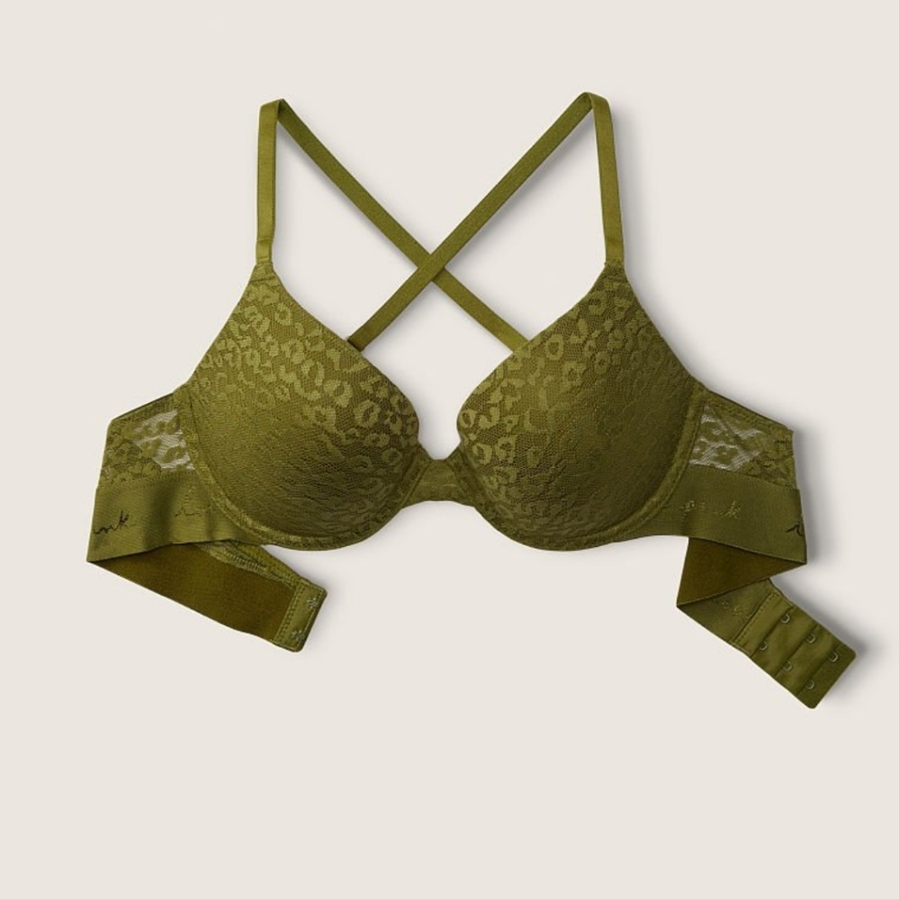 Victoria's Secret Wear Everywhere Push-up bra, Olive green, 36B, NWT